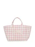 GANNI checked tote bag - Pink