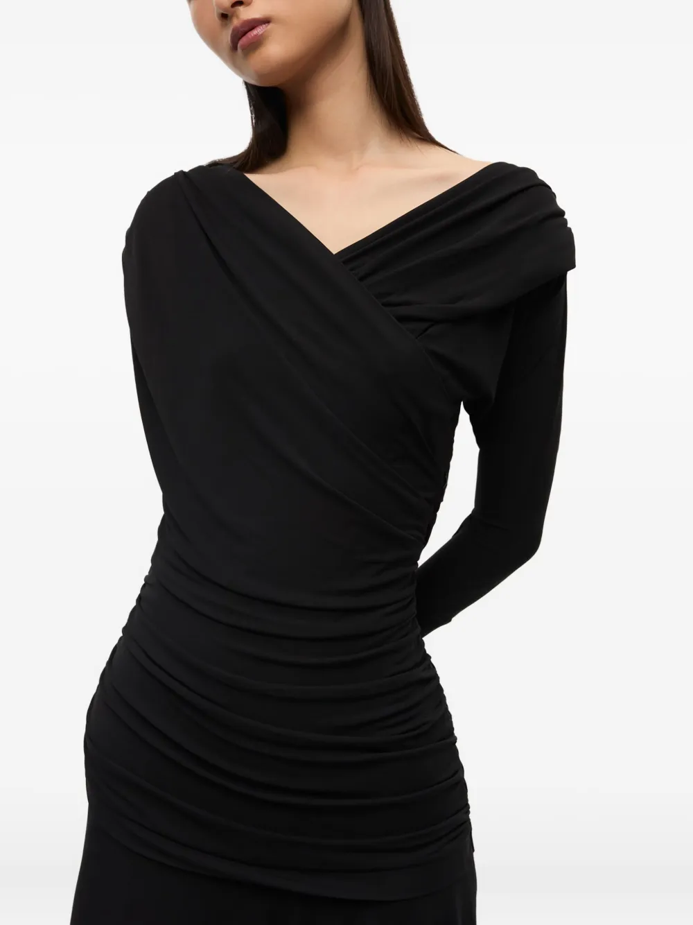 GANNI Jersey maxi-jurk Zwart
