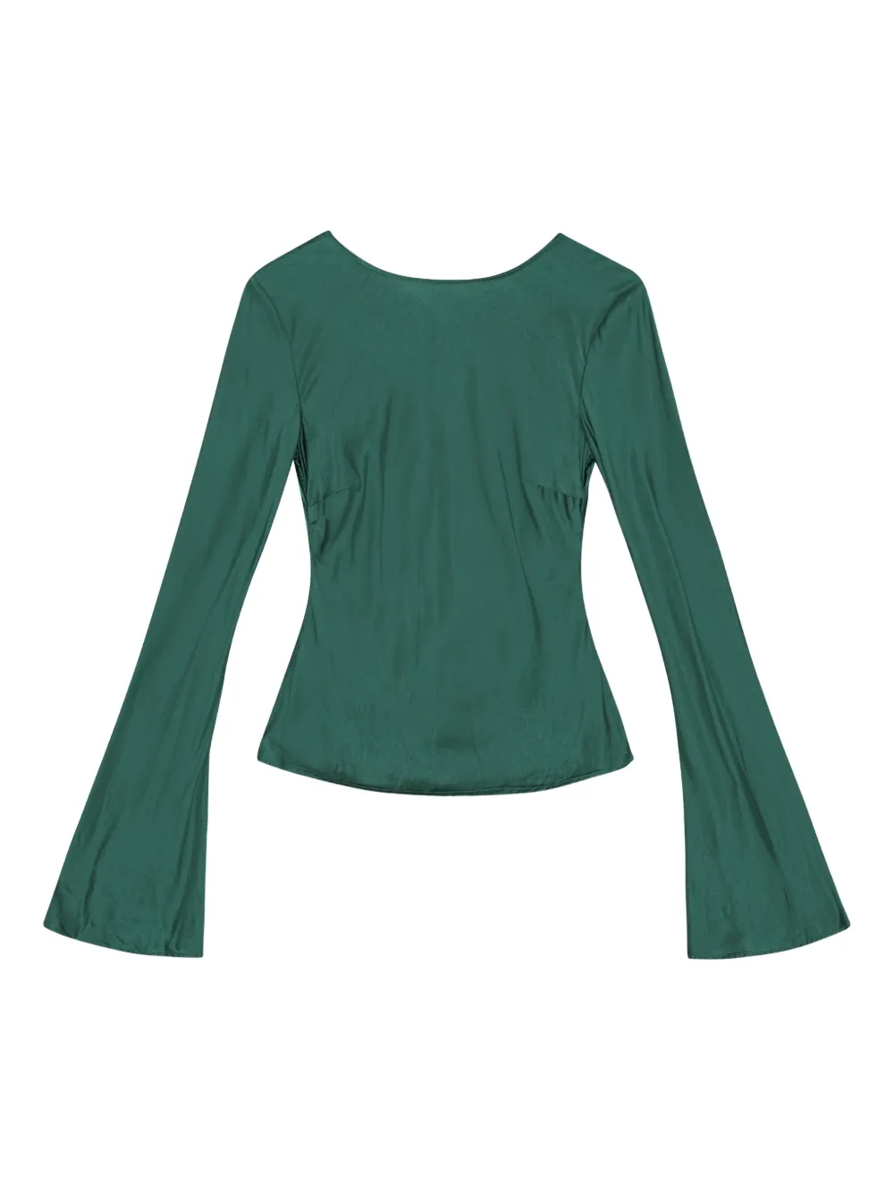 GANNI Satijnen shirt Groen