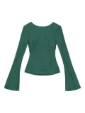GANNI satin blouse - Green