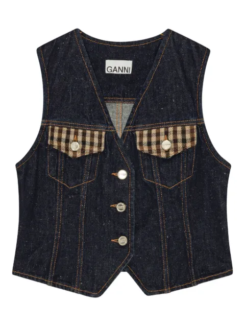 GANNI denim waistcoat