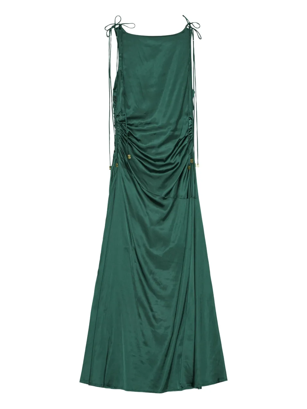 GANNI サテン ドレス | グリーン | FARFETCH JP