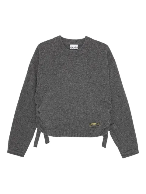 GANNI pull à fronces