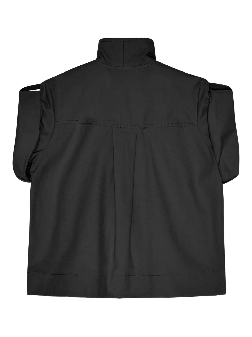 GANNI Blouse van stretch-katoen - Zwart