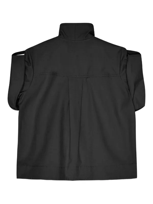 GANNI ブラウス GANNI ストレッチコットン ブラウス | ブラック | FARFETCH JP
