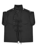 GANNI stretch-cotton blouse - Black