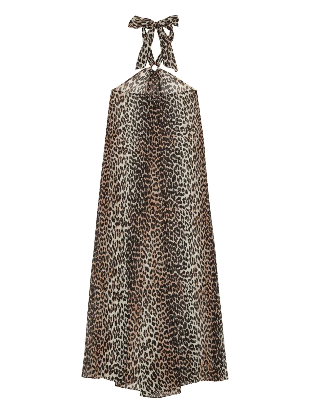 leopard-print halter dress