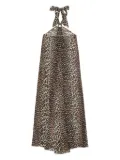 GANNI leopard-print halter dress - Neutrals