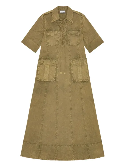 GANNI denim midi dress