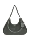 GANNI medium leather shoulder bag - Grey