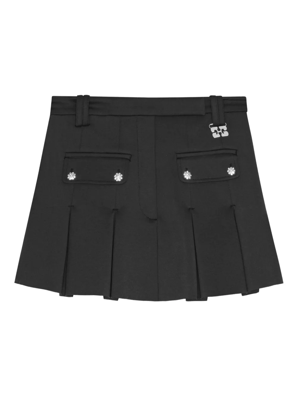 GANNI Mini-rok met A-lijn Zwart