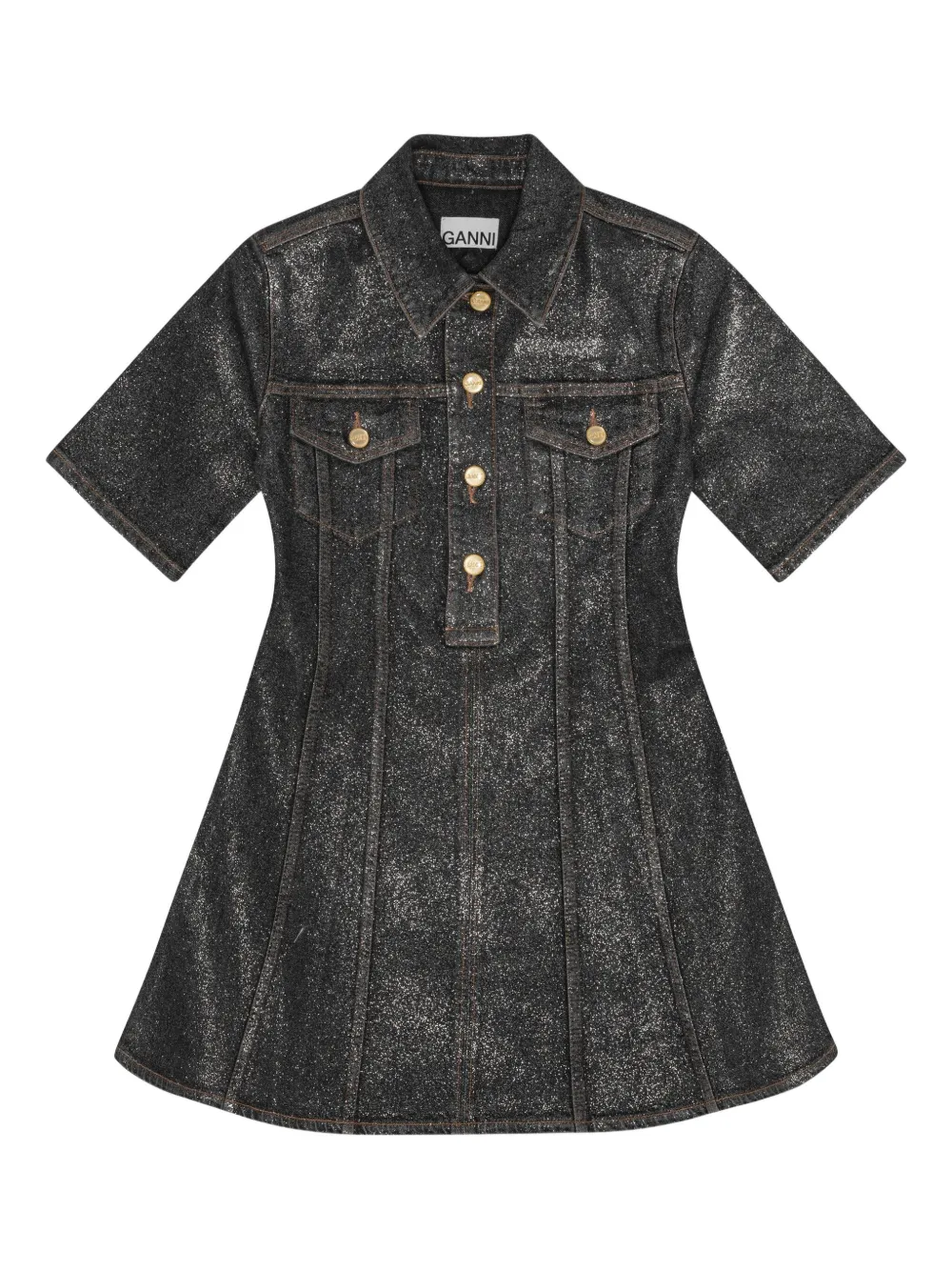 denim mini dress