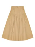 GANNI logo-patch skirt - Neutrals