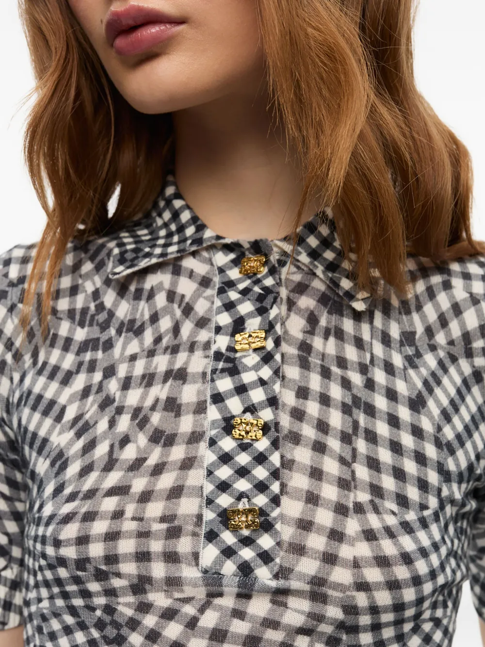 patterned-jacquard top