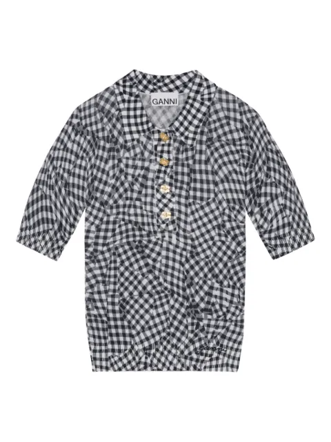GANNI Top con motivo jacquard
