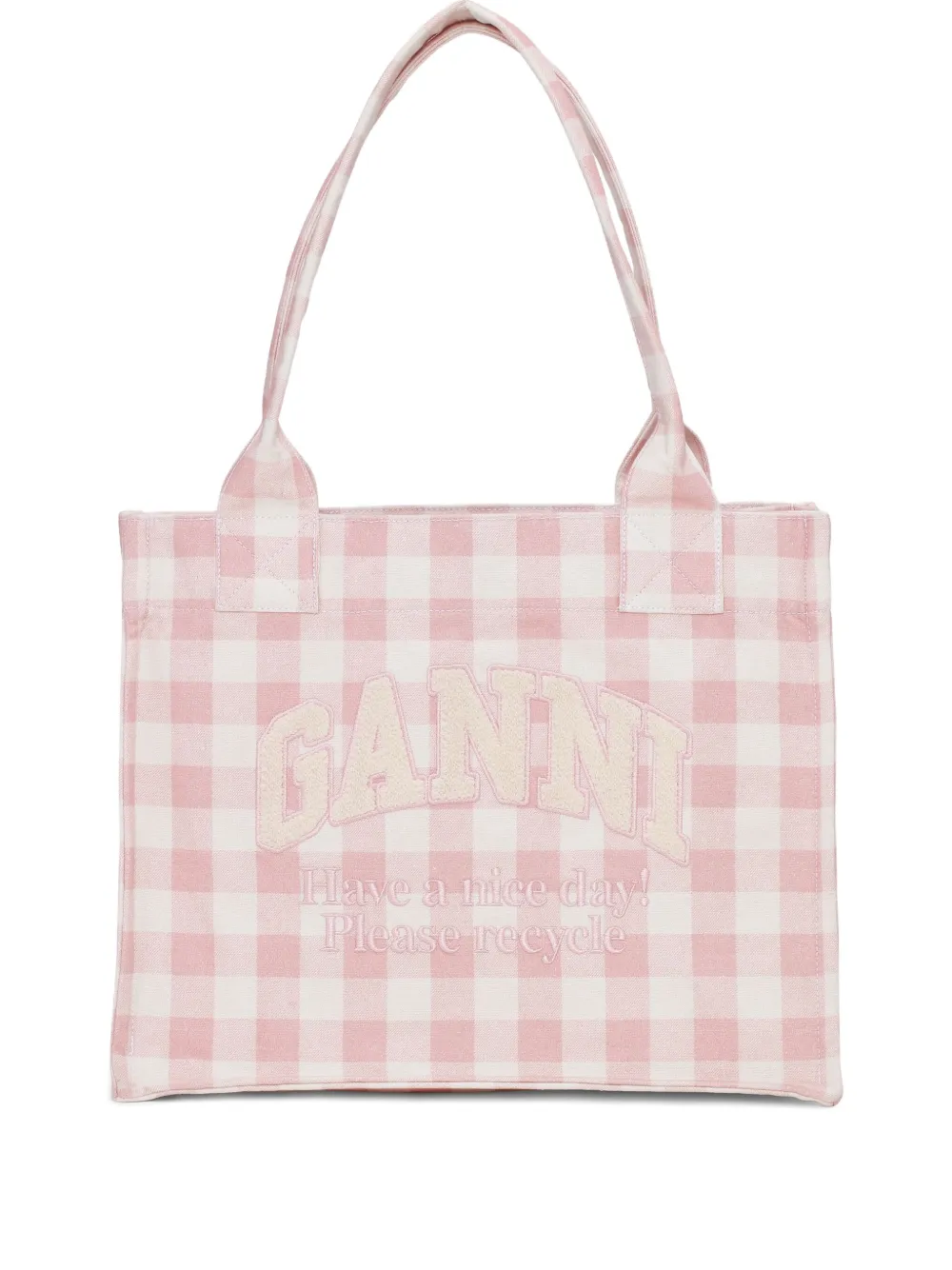 GANNI Schoudertas met print Roze