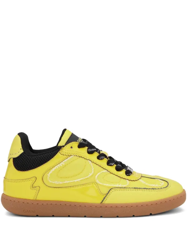 GANNI Panelled Sneakers | Yellow | FARFETCH SK