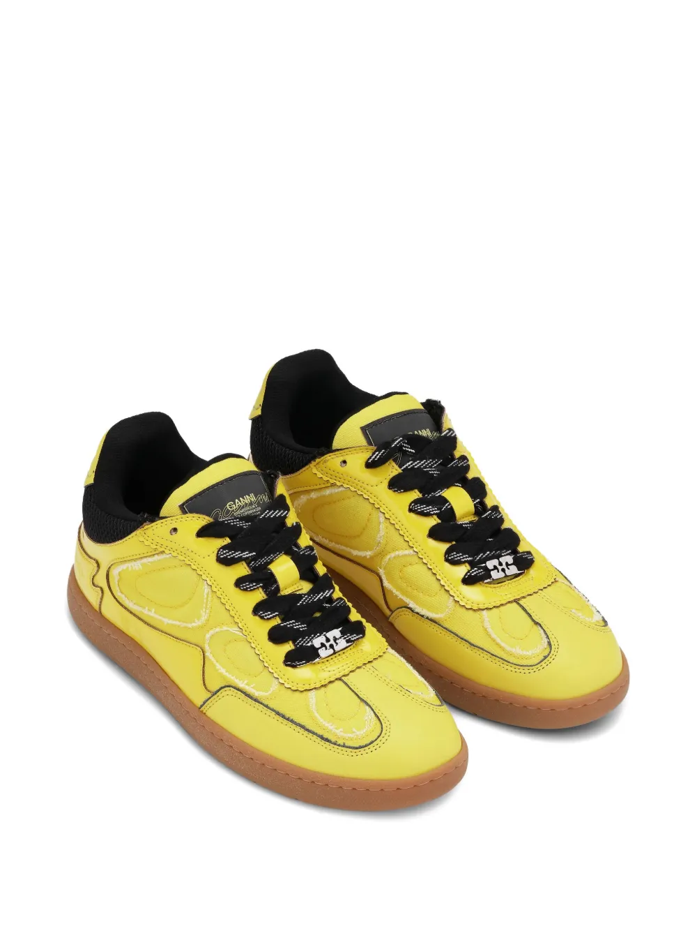 GANNI panelled sneakers Yellow