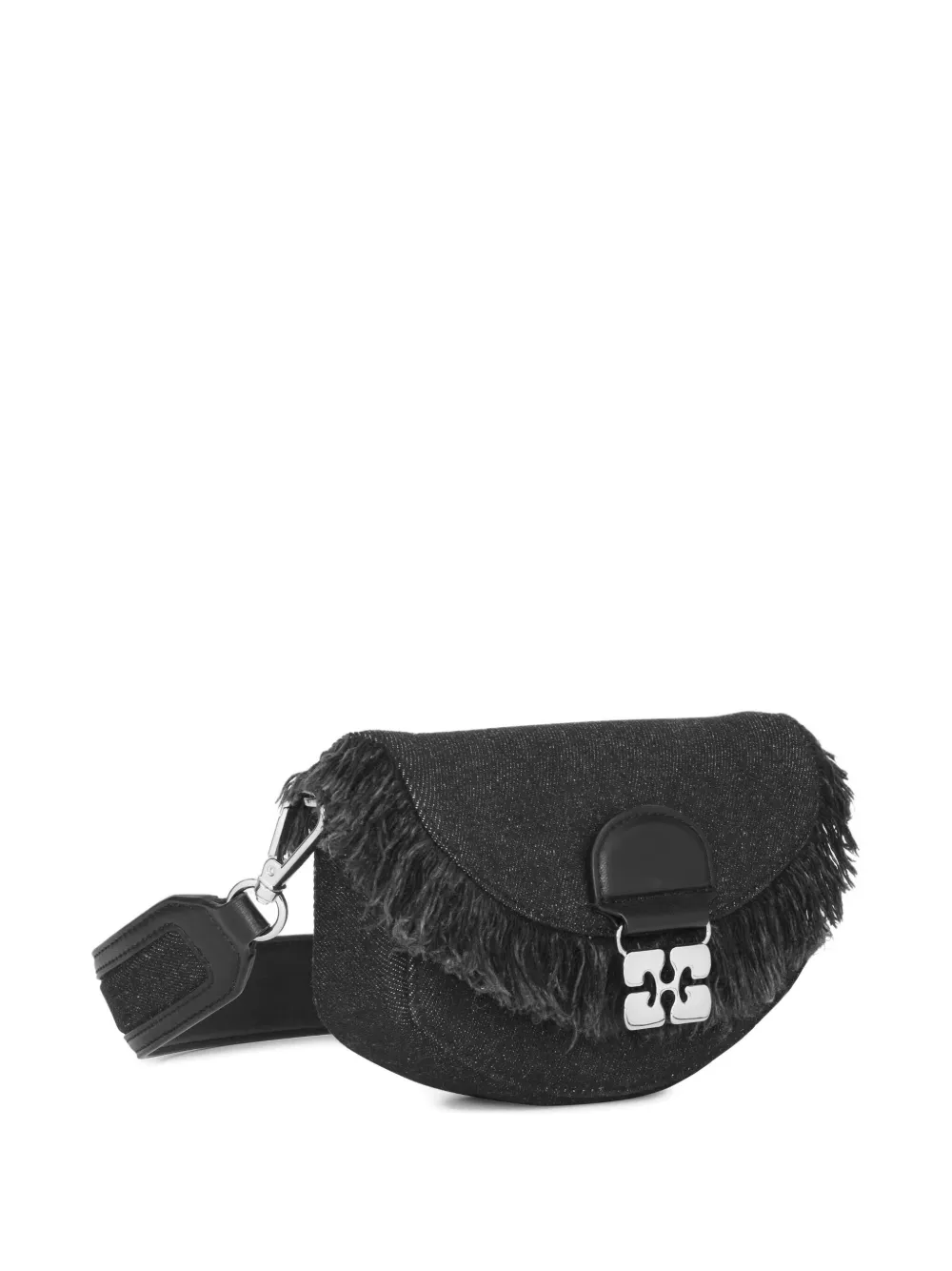 GANNI Denim crossbodytas Zwart