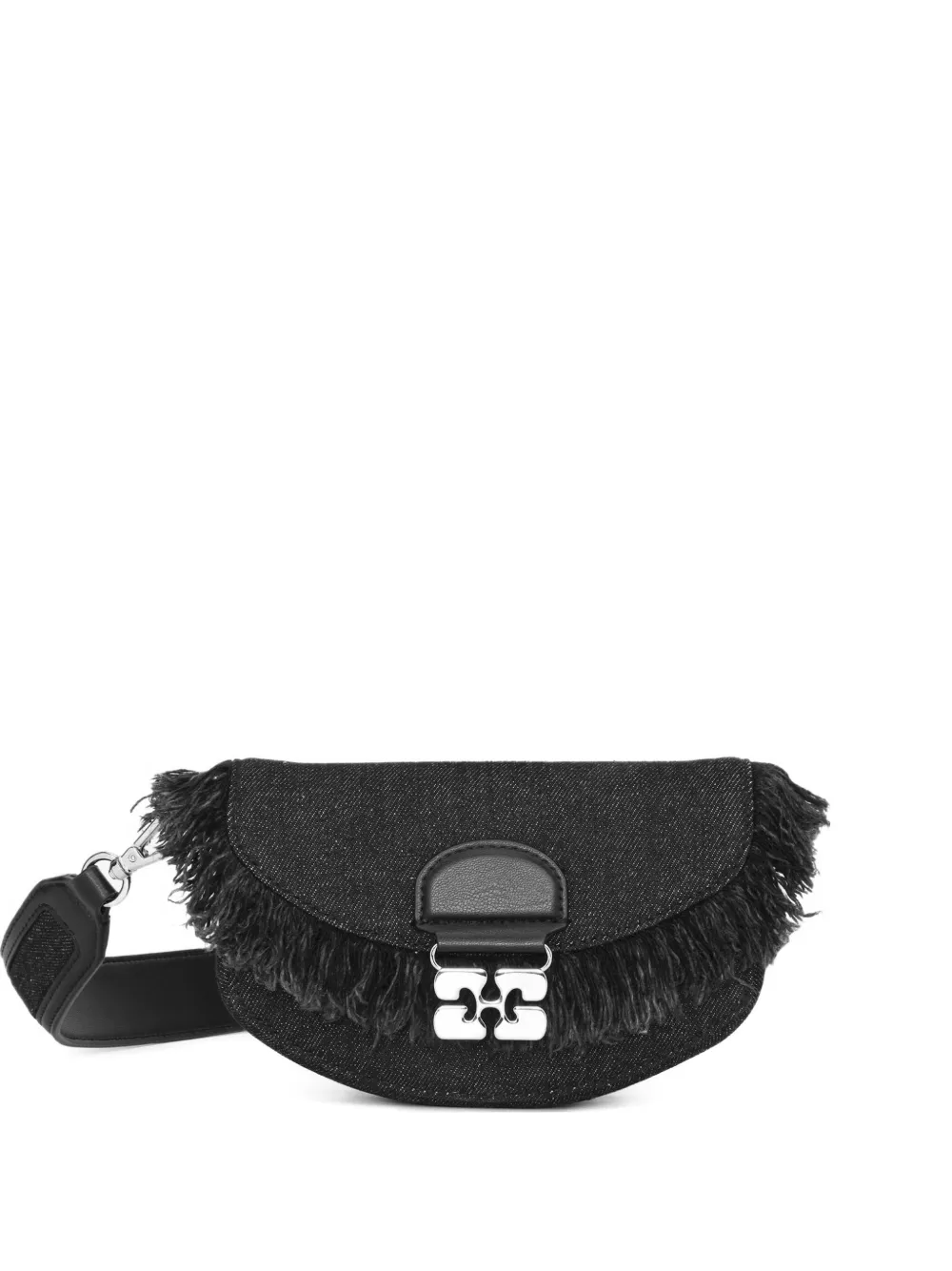 GANNI Denim crossbodytas Zwart