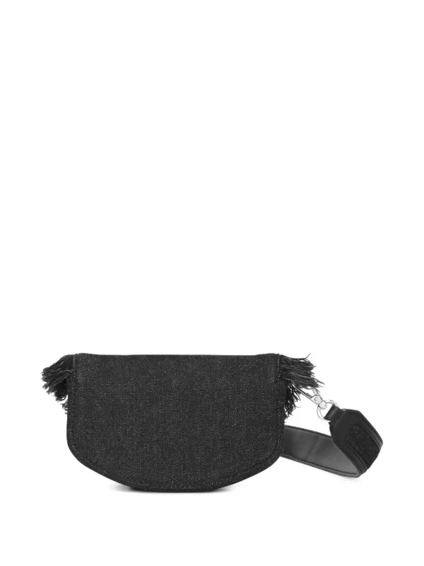 GANNI デニム ショルダーバッグ | ブラック | FARFETCH JP