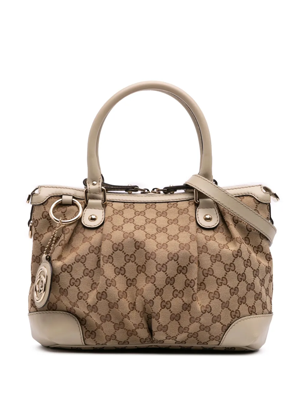 Gucci Pre-Owned 2016-2024 GGキャンバス スーキー サッチェルバッグ - ブラウン Gucci Pre-Owned 2016-2024 GGキャンバス スーキー サッチェルバッグ - ブラウン