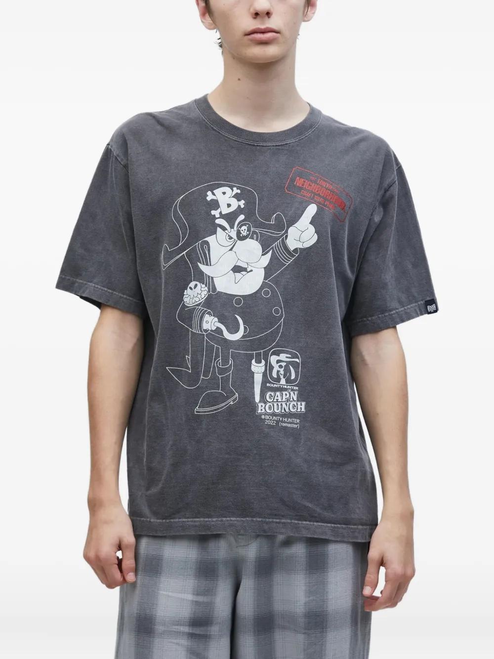 Neighborhood x Bounty Hunter graphic-print T-shirt - Zwart