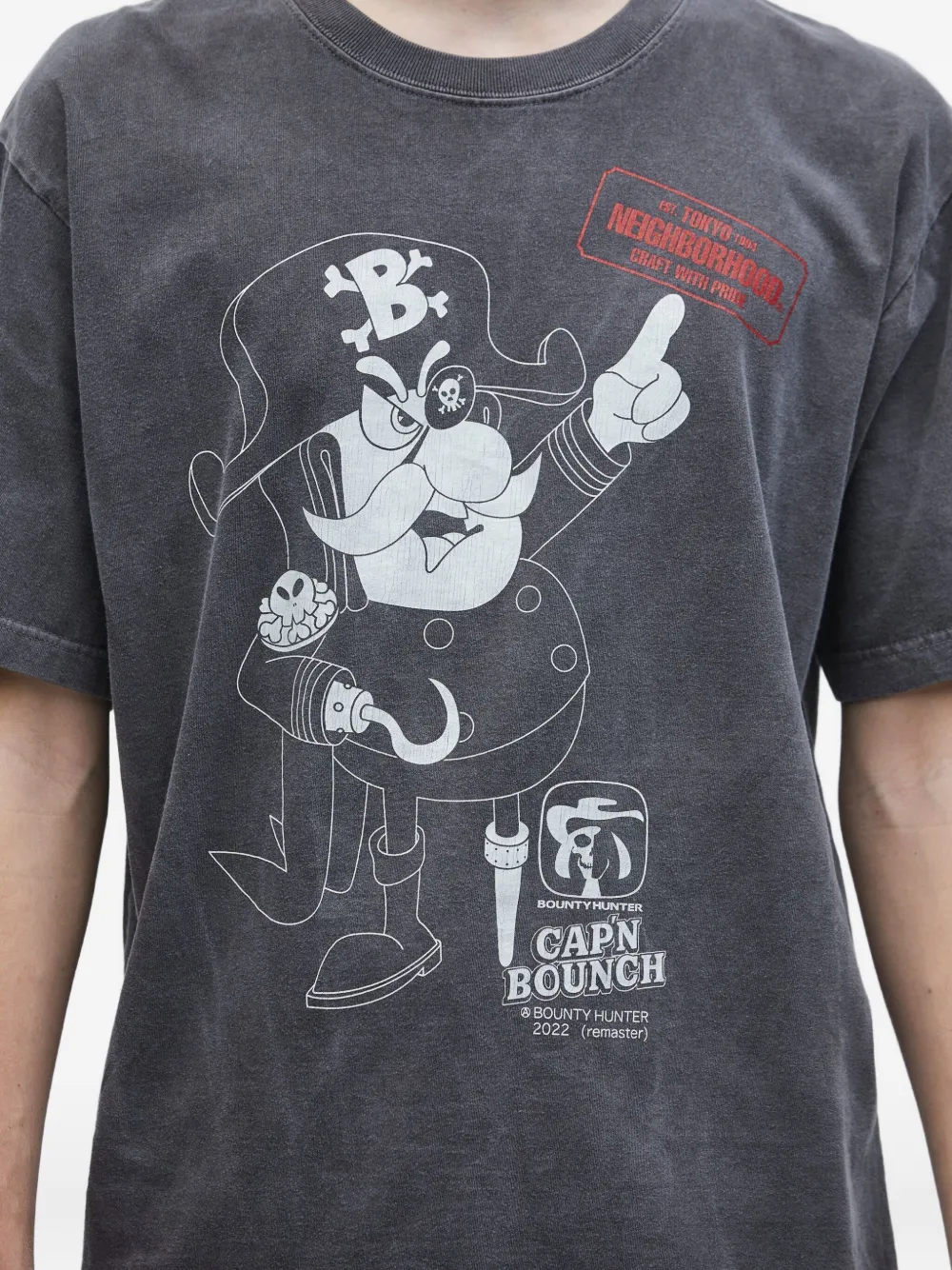 Neighborhood x Bounty Hunter T-shirt met grafische print Zwart