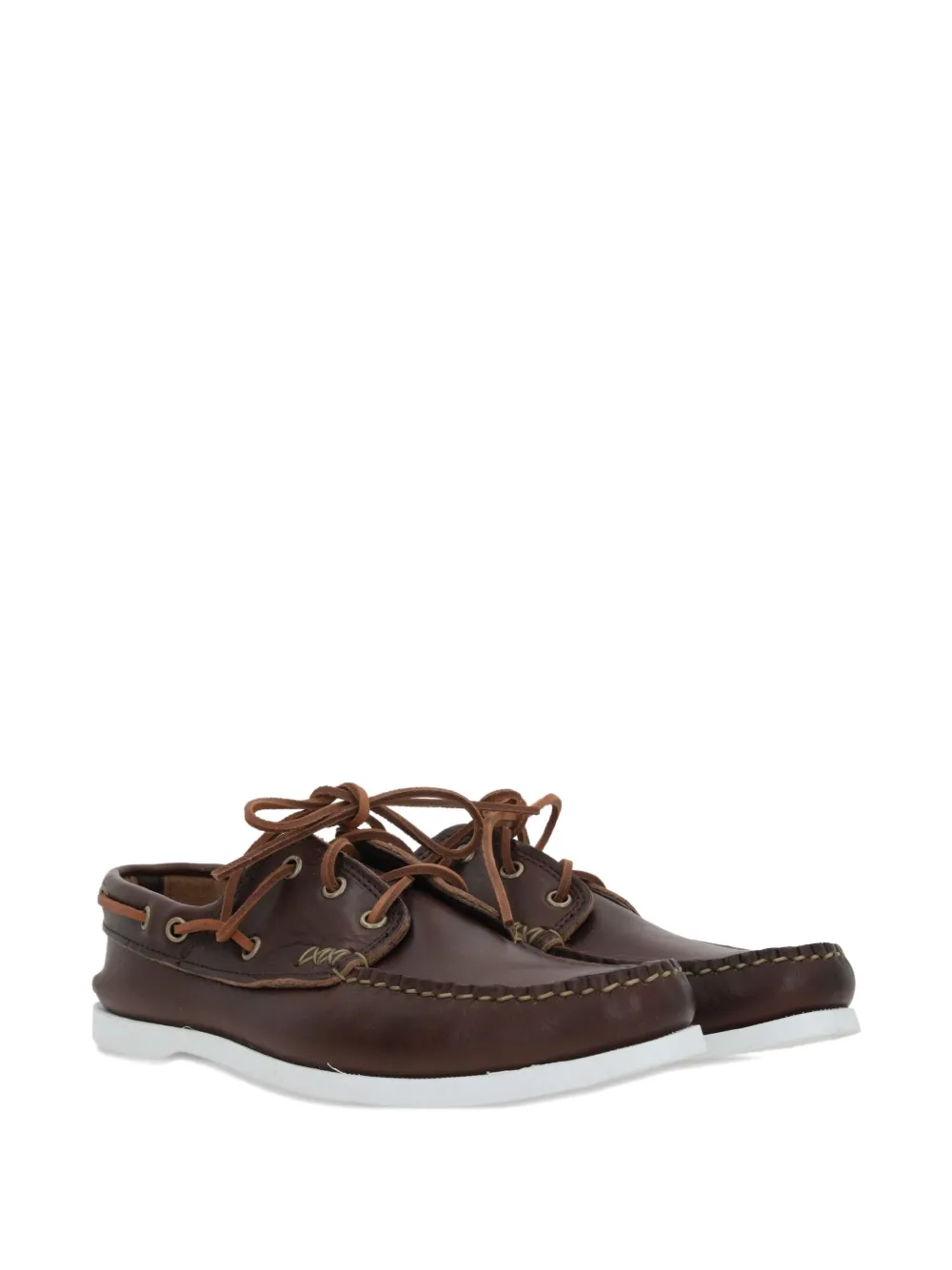 Yuketen leather boat shoes - Bruin