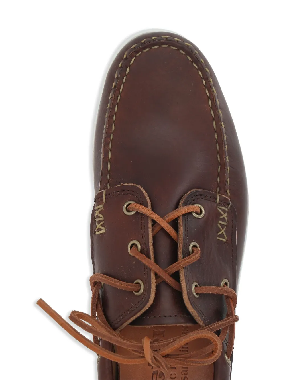 Yuketen leather boat shoes Brown