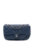 CHANEL Pre-Owned 2012-2013 Small Quilted Lambskin Beaded Single Flap shoulder bag - Blue