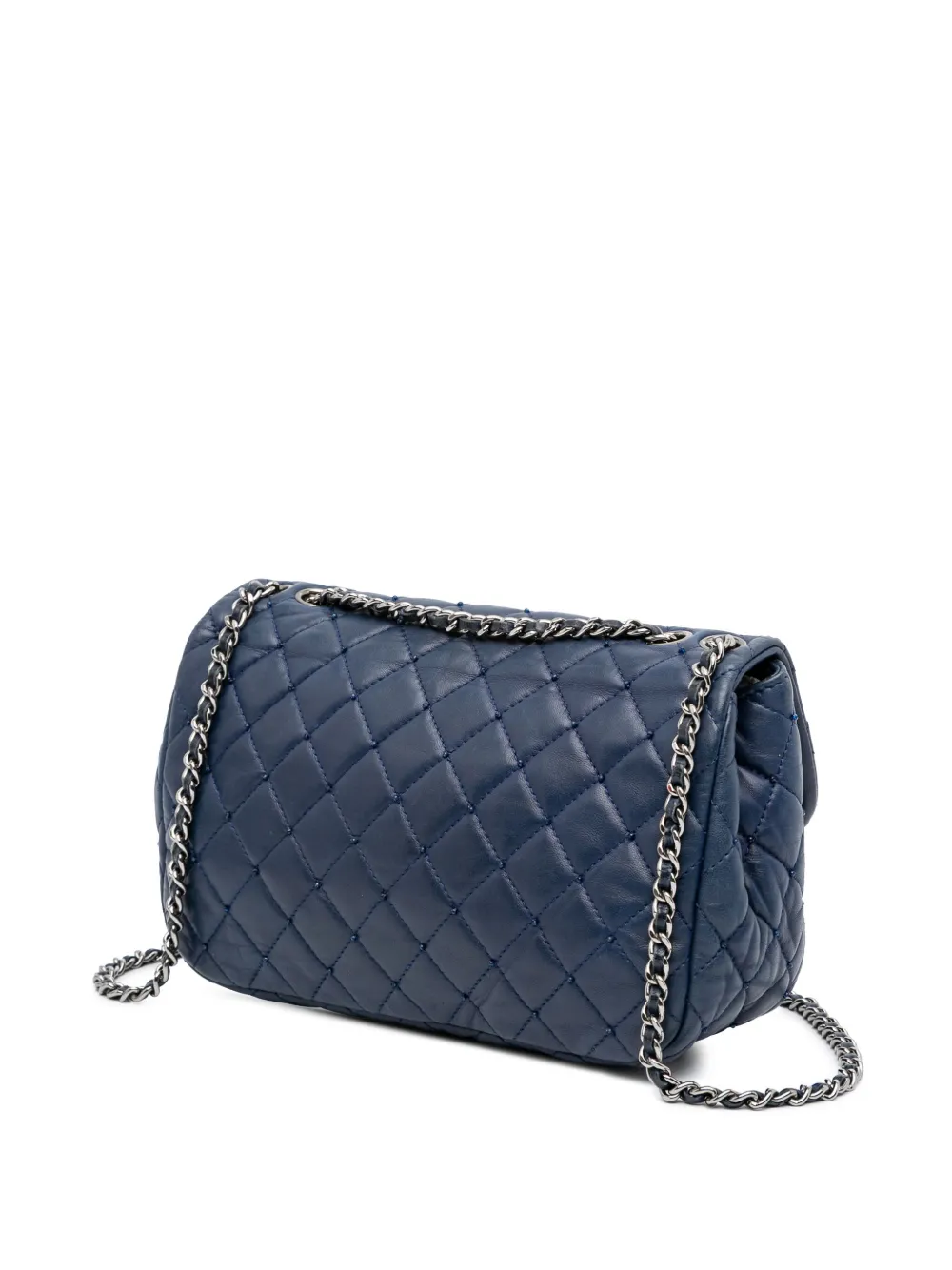 Pre-owned Chanel 2012-2013 Small Quilted Lambskin Beaded Single Flap Shoulder Bag