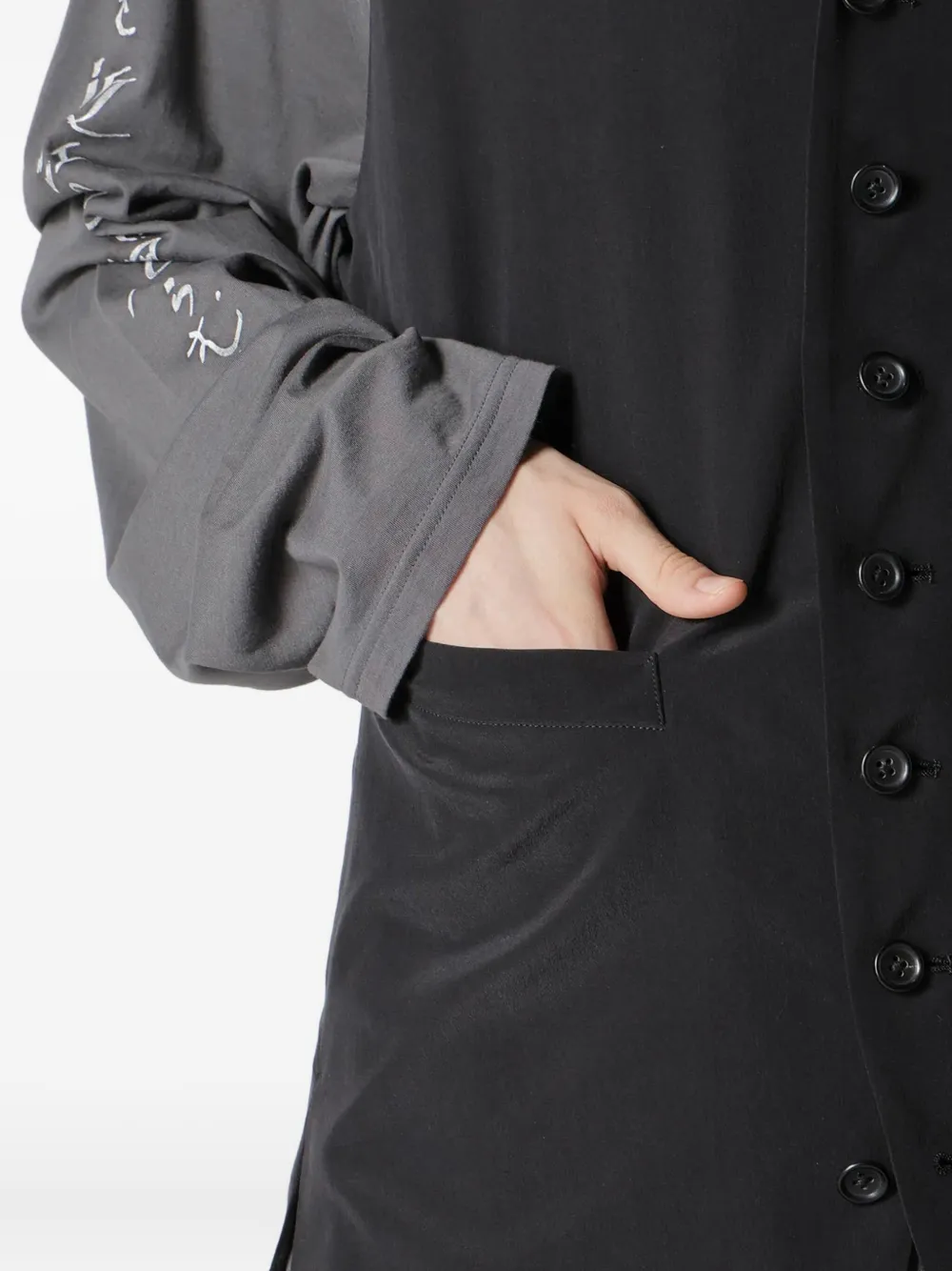 Yohji Yamamoto Button-up gilet Zwart