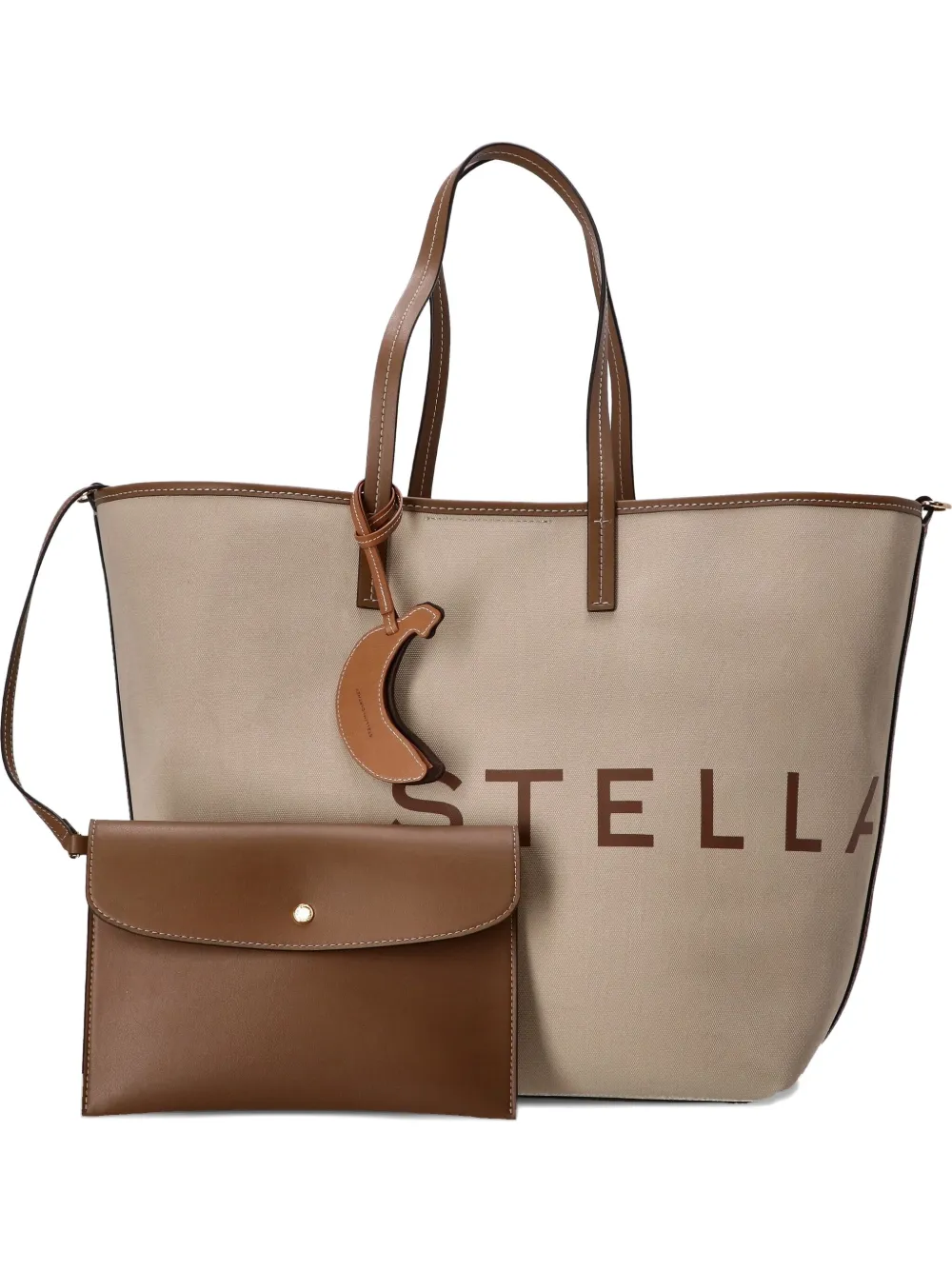 Stella McCartney Shopper met logoprint Beige