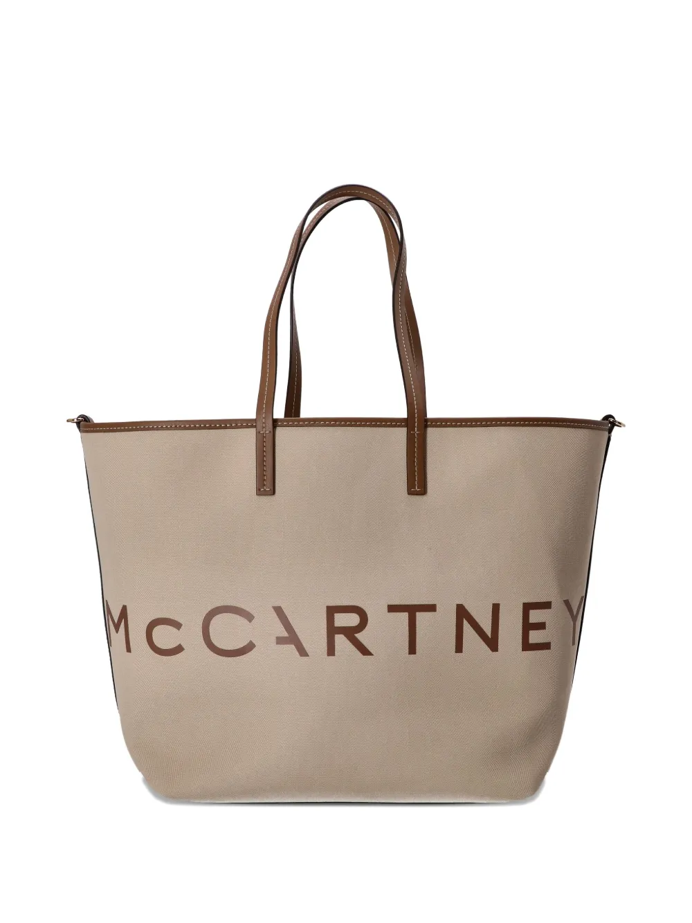 Stella McCartney Shopper met logoprint Beige