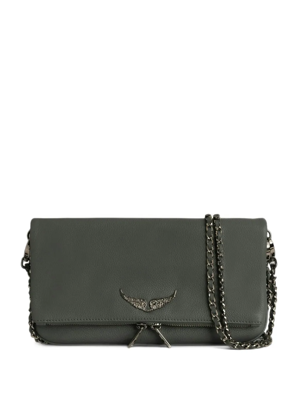 Zadig&Voltaire Clutch met logoplakkaat Grijs