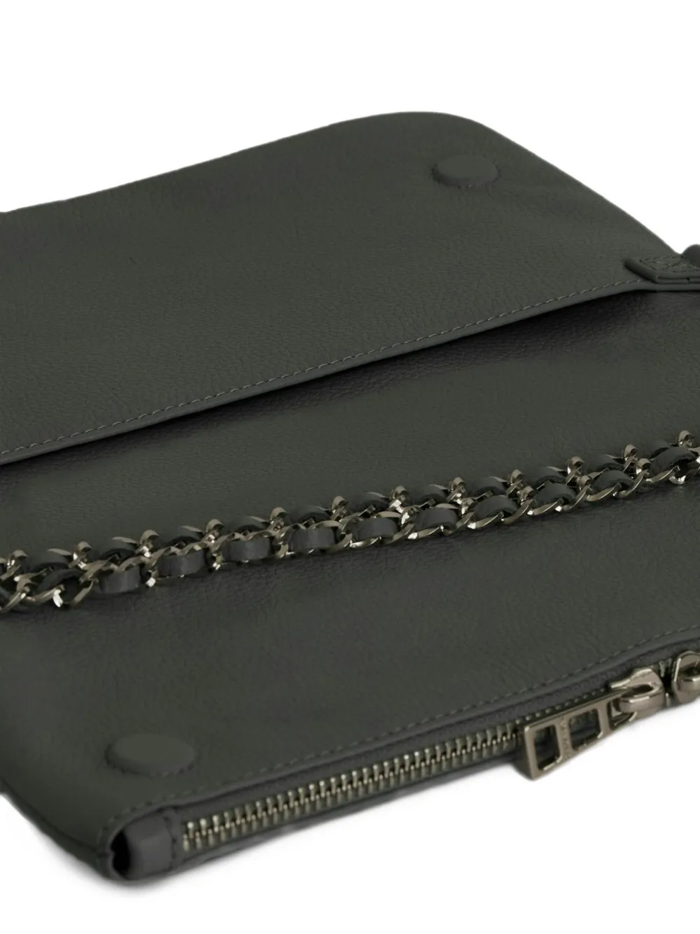 Zadig&Voltaire Clutch met logoplakkaat Grijs