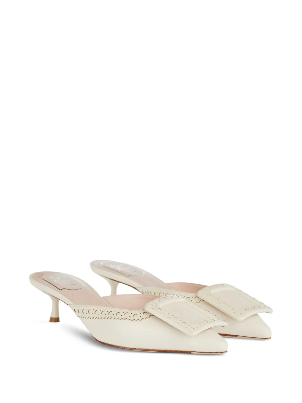 Roger Vivier 45mm Viv' in The City buckle-embellished mules | Heeled Mules | Image 2