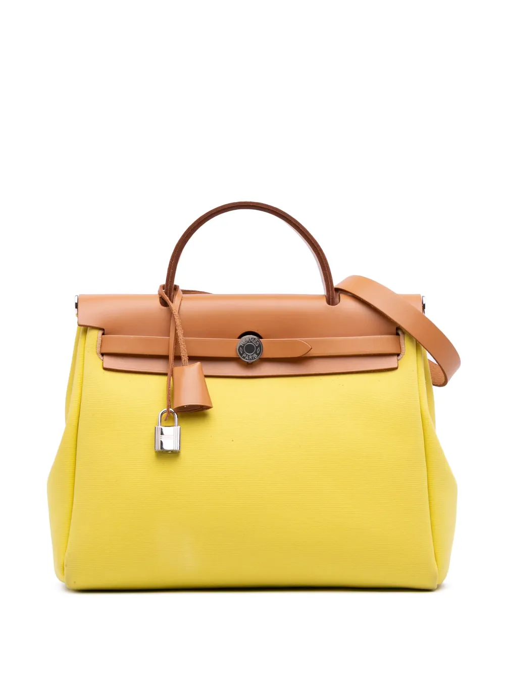 Hermès Pre-Owned 2020 トワル エールバッグ ジップ 31 サッチェルバッグ - ブラウン Hermès Pre-Owned 2020 トワル エールバッグ ジップ 31 サッチェルバッグ - ブラウン