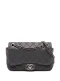 CHANEL Pre-Owned 2015-2016 Quilted Lambskin Stitched Single Flap shoulder bag - Grey