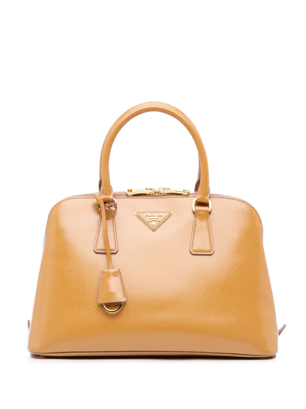 Pre-owned Prada 2010-2024 Medium Saffiano Vernice Promenade Satchel