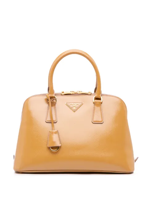 Prada Pre-Owned bolsa satchel Vernice Promenade mediana de piel saffiano 2010-2024