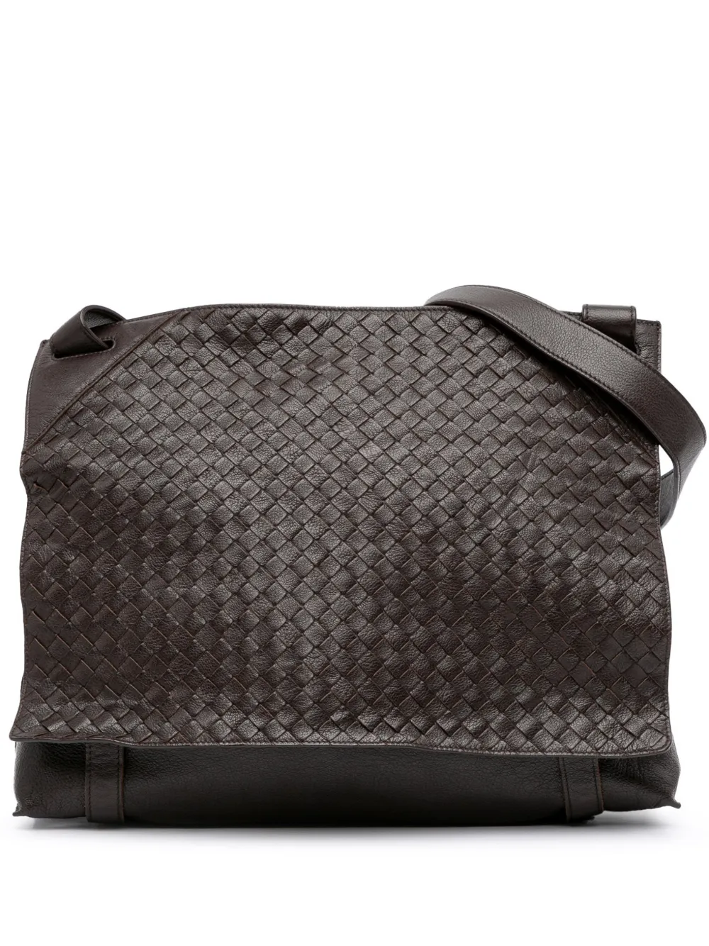 Bottega Veneta Pre-Owned 2012-2024 Leather Intrecciato crossbody bag | Brown | Image 1