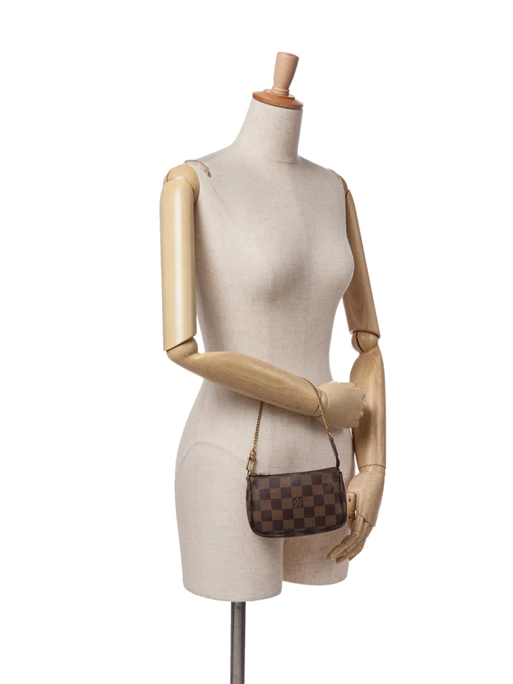Louis Vuitton Pre-Owned 2020 Damier Ebene Mini Pochette Accessoires handbag | Pre-Owned | Image 2
