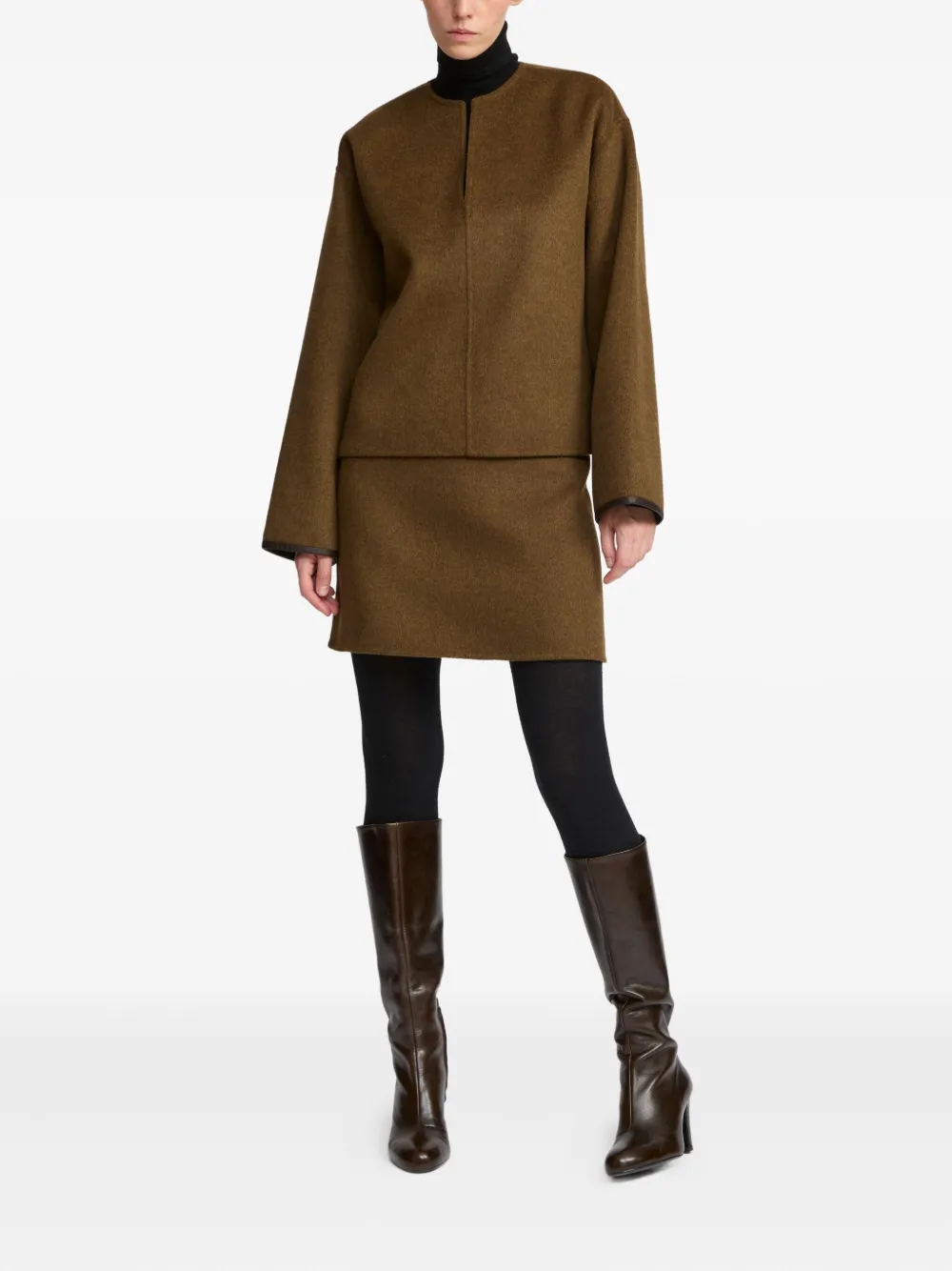 Yves Salomon V-neck top - Bruin