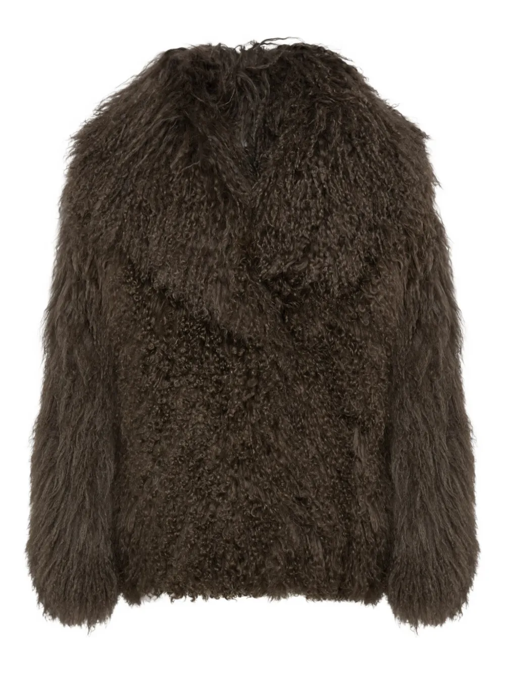 Yves Salomon lamb shearling peacoat jacket Bruin