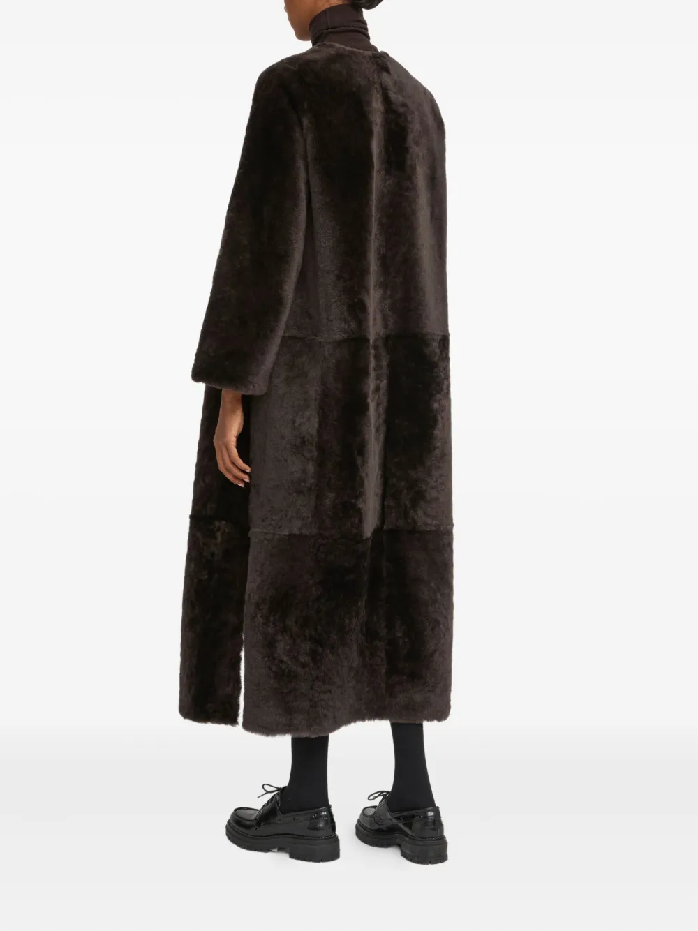 Yves Salomon draped shearling coat Bruin