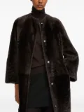 Yves Salomon draped shearling coat - Brown