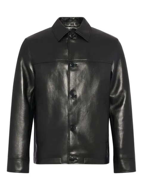Yves Salomon lamb leather button-fastening jacket