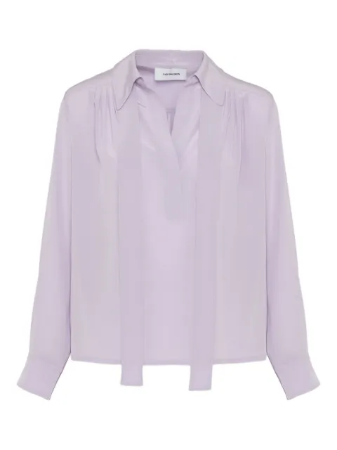 Yves Salomon tie-neck blouse